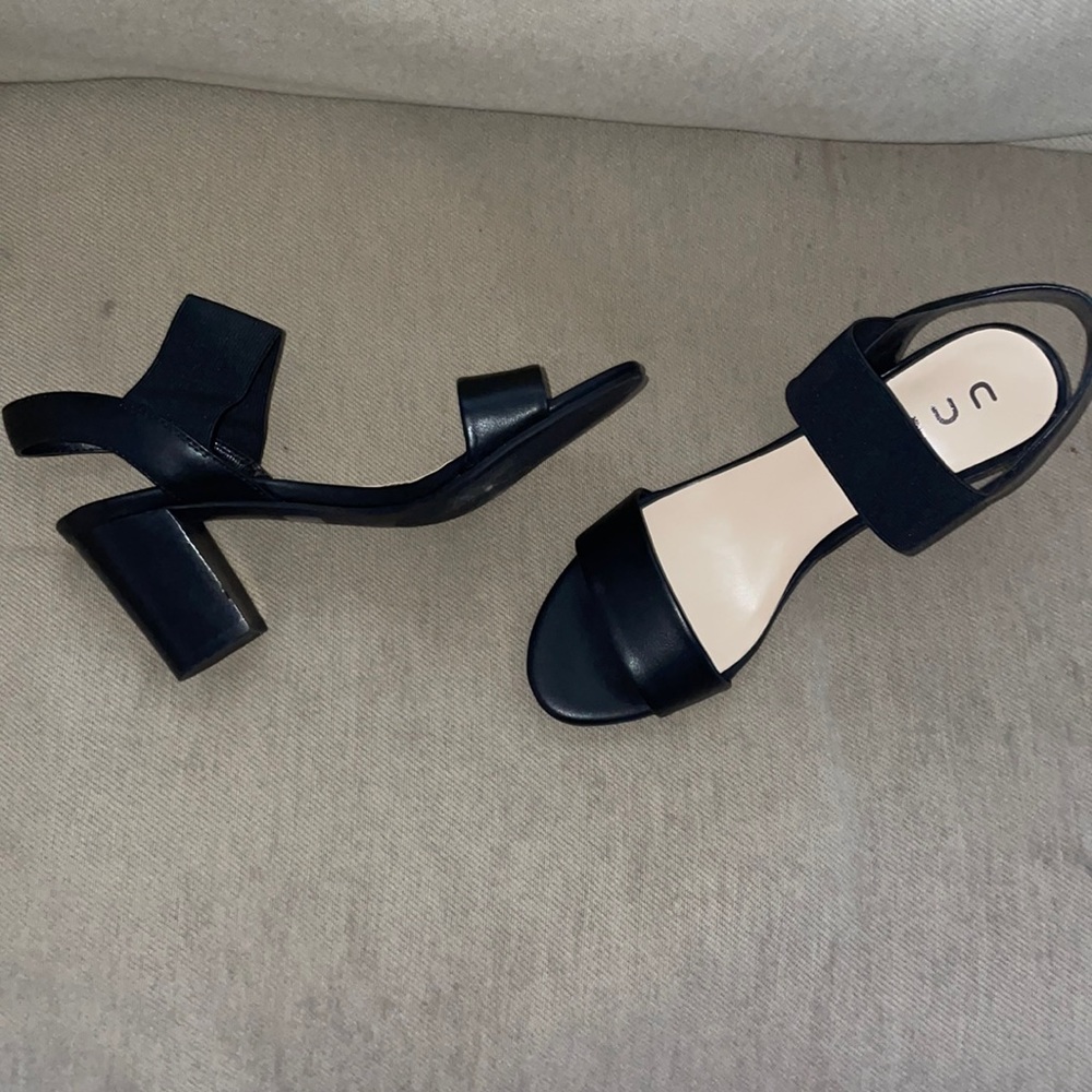 Black Leather High Heels